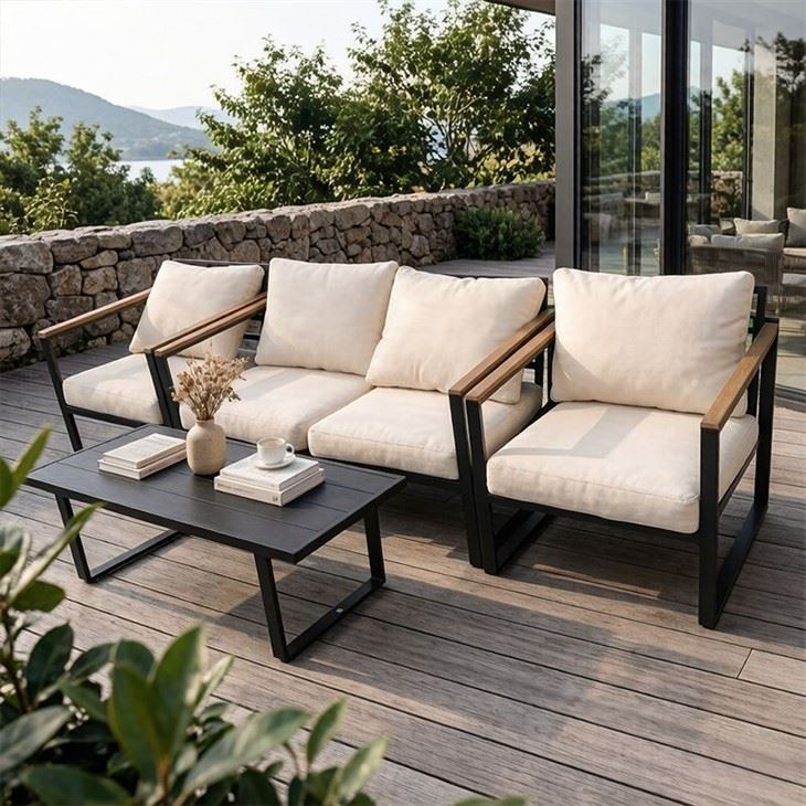 Tavolino da caffè da patio in ferro